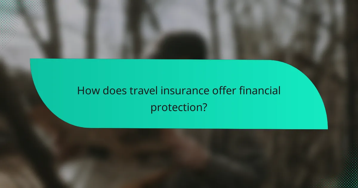 How does travel insurance offer financial protection?